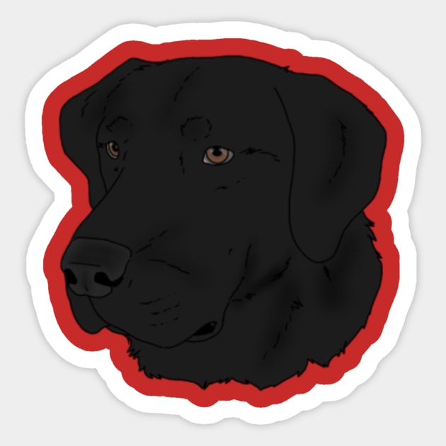 Black Lab Dog Sticker by Basicallyimbored